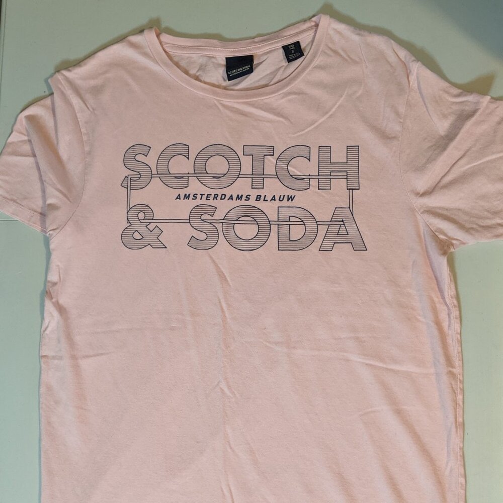 Scotch and Soda Men's T-Shirt, Blauw - Pink, Size S